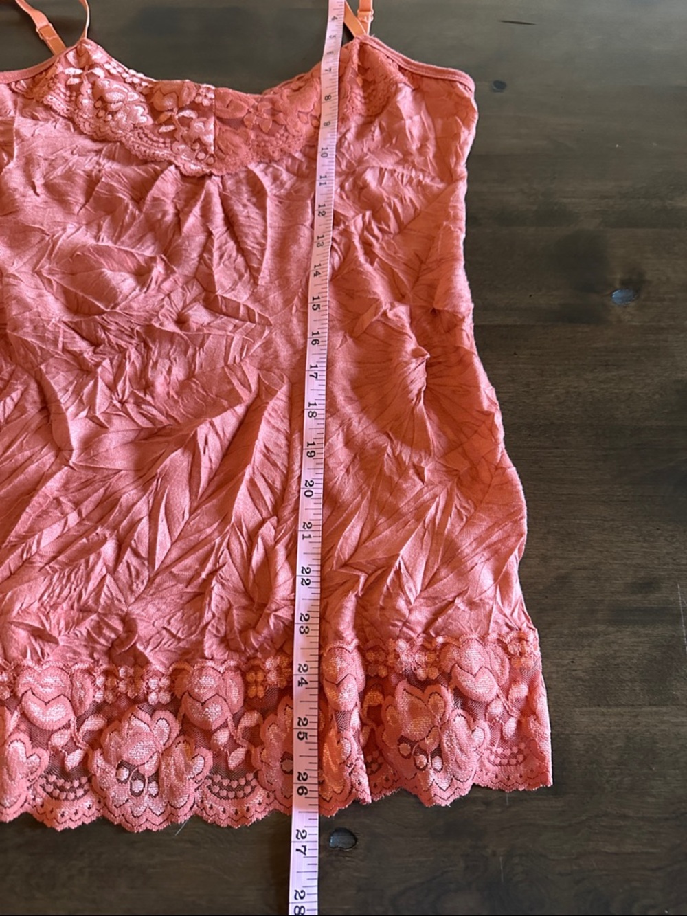 Dress Barn Orange/Rust Red Lace-Trim Cami Tank Top Size Large - Picture 8 of 8